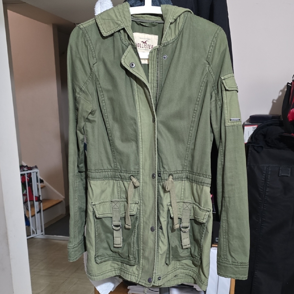 Hollister Khaki Green Parka
